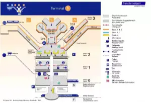 Terminal 1 Abflüge Plan Gate A B C auf Ebene 2 Flughafen Frankfurt Airport